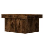 Table basse chêne fumé 80x55x40 cm bois d'ingénierie – Image 5