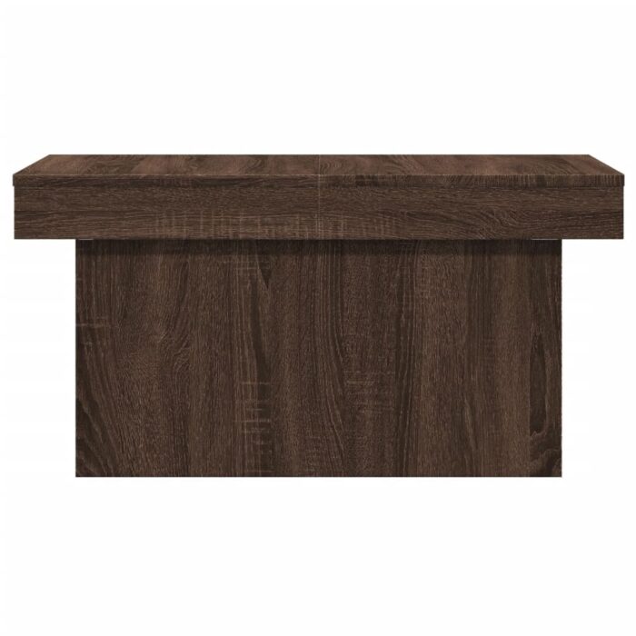 Table basse chêne marron 80x55x40 cm bois d'ingénierie – Image 3