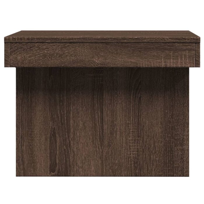 Table basse chêne marron 80x55x40 cm bois d'ingénierie – Image 4