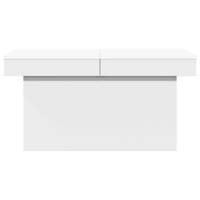 Table basse blanc 100x55x40 cm bois d'ingénierie – Image 3