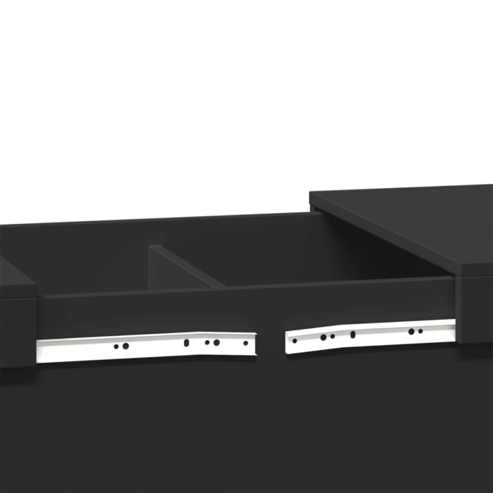 Table basse noir 100x55x40 cm bois d'ingénierie – Image 8