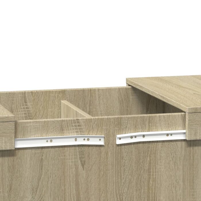 Table basse chêne sonoma 100x55x40 cm bois d'ingénierie – Image 8