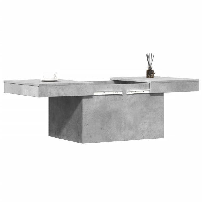 Table basse gris béton 100x55x40 cm bois d'ingénierie – Image 2