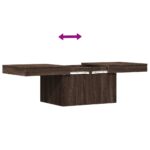 Table basse chêne marron 100x55x40 cm bois d'ingénierie – Image 7