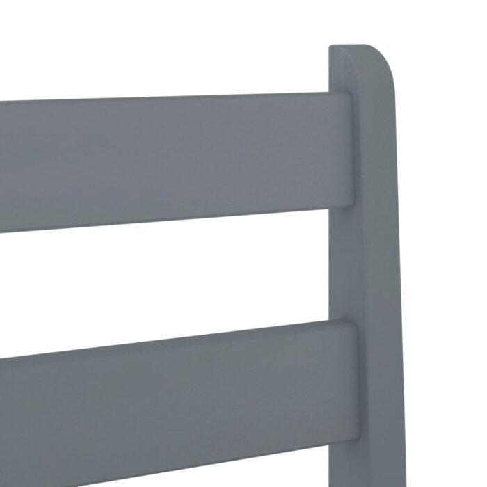 Chaises de bar lot de 2 gris bois de pin solide – Image 6