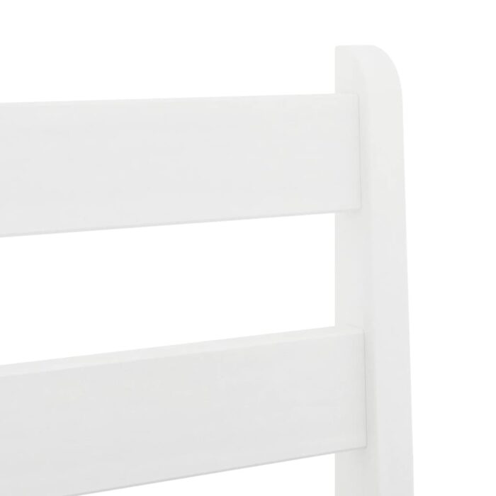Chaises de bar lot de 2 blanc bois de pin solide – Image 6