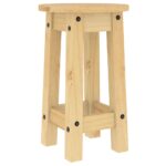 Tabourets de bar lot de 2 bois massif de pin – Image 2