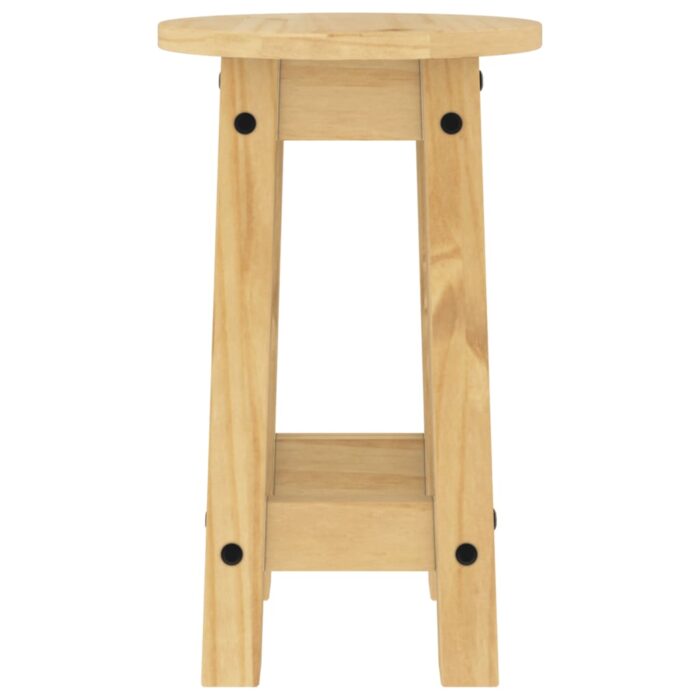 Tabourets de bar lot de 2 bois massif de pin – Image 3