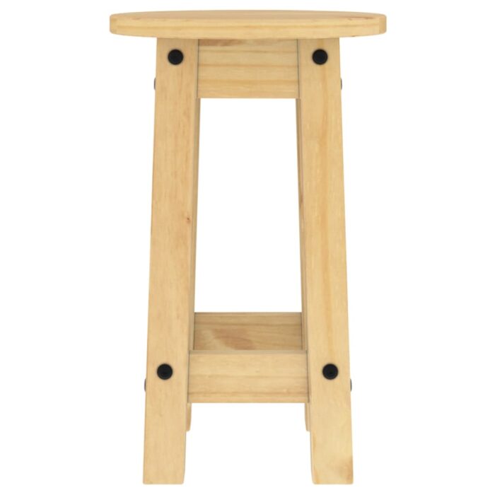 Tabourets de bar lot de 2 bois massif de pin – Image 4