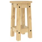 Tabourets de bar lot de 2 bois massif de pin – Image 5