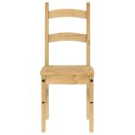 Chaises à manger lot de 2 40x46x99 cm bois massif de pin – Image 2