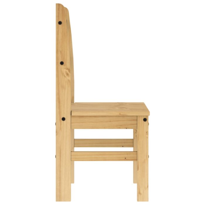 Chaises à manger lot de 2 40x46x99 cm bois massif de pin – Image 4