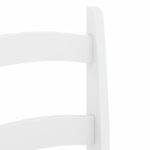 Chaises à manger lot de 2 blanc 40x46x99 cm bois massif de pin – Image 6