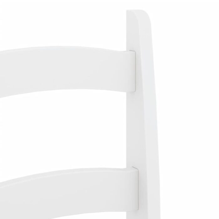 Chaises à manger lot de 2 blanc 40x46x99 cm bois massif de pin – Image 6