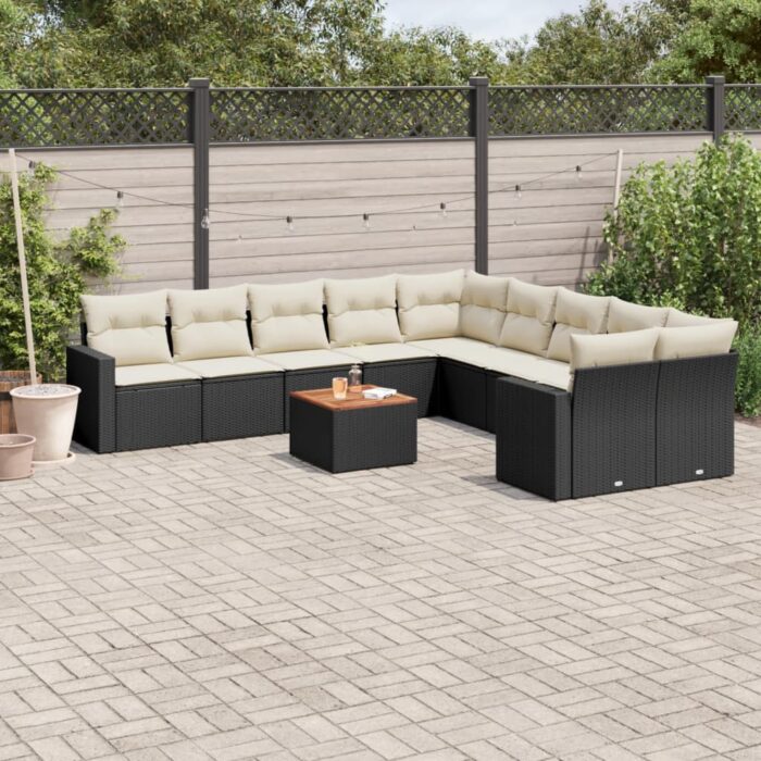 VXL8721012861763_m_en_hd_1.jpg Salon de jardin 11 pcs avec coussins noir résine tressée – Image 1