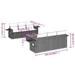 Salon de jardin avec coussins 7 pcs beige résine tressée – Image 6