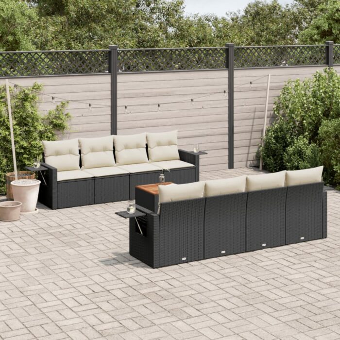 VXL8721012863446_m_en_hd_1.jpg Salon de jardin 9 pcs avec coussins noir résine tressée – Image 1