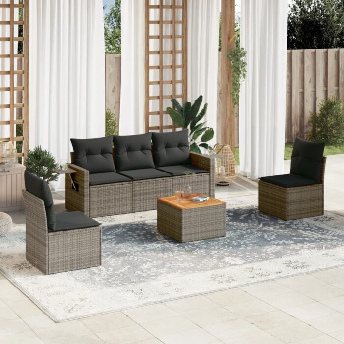VXL8721012863699_m_en_hd_1.jpg Salon de jardin 6 pcs avec coussins gris résine tressée – Image 1