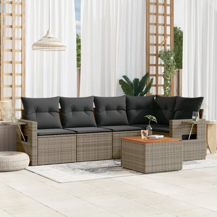 VXL8721012864184_m_en_hd_1.jpg Salon de jardin 6 pcs avec coussins gris résine tressée – Image 1