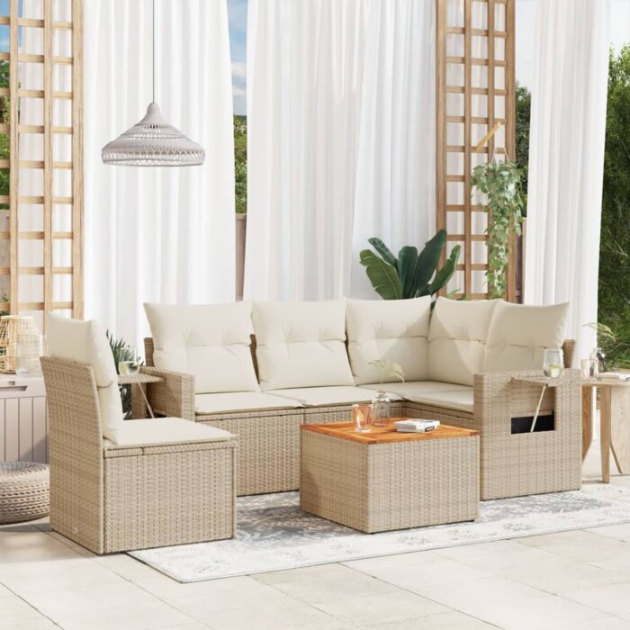 VXL8721012864306_m_en_hd_1.jpg Salon de jardin avec coussins 6 pcs beige résine tressée – Image 1