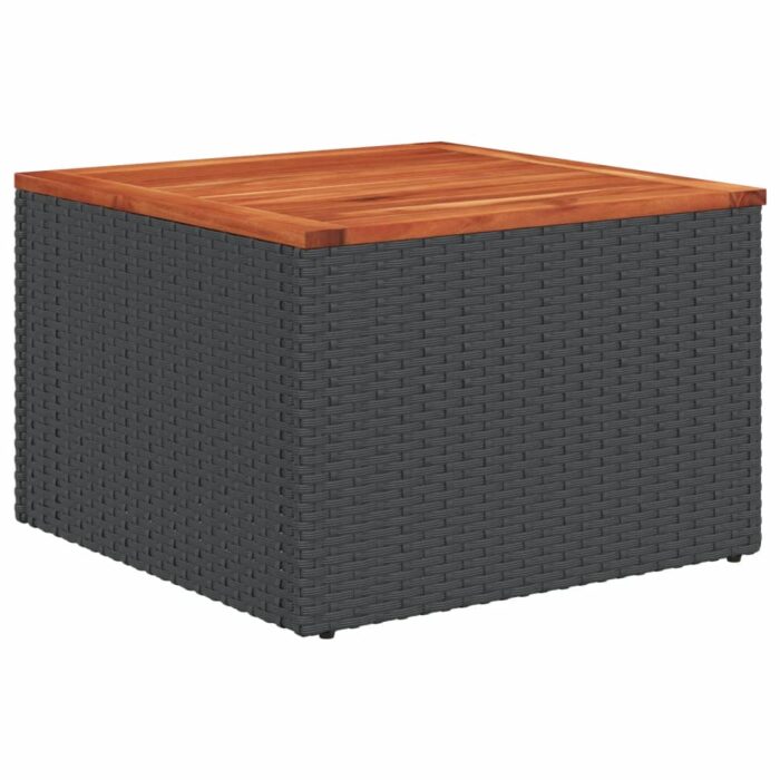 Salon de jardin 11 pcs avec coussins noir résine tressée – Image 2