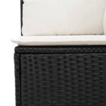 Salon de jardin avec coussins 13 pcs noir résine tressée – Image 4