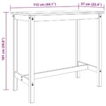 Ensemble de bar 5 pcs Bois de pin massif – Image 12