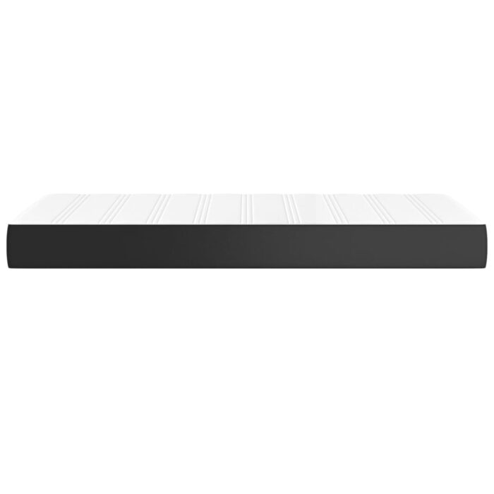 Matelas de lit à ressorts ensachés noir 120x190x20cm Similicuir – Image 2