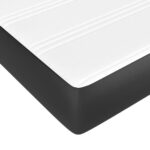 Matelas de lit à ressorts ensachés noir 120x190x20cm Similicuir – Image 3