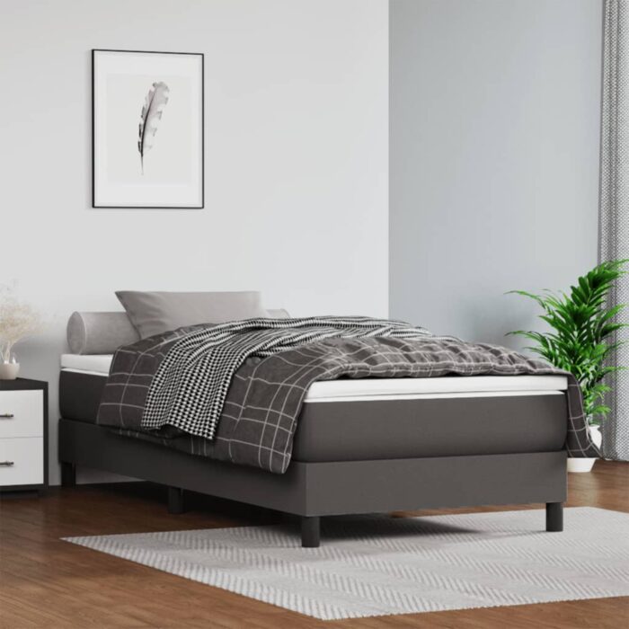 Matelas de lit à ressorts ensachés gris 120x190x20 cm – Image 1