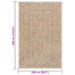 Tapis ZIZUR 240x340 cm aspect de jute intérieur et extérieur – Image 6
