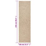 Tapis ZIZUR 80x250 cm aspect de jute intérieur et extérieur – Image 6