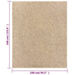 Tapis ZIZUR 240x340 cm aspect de jute intérieur et extérieur – Image 6