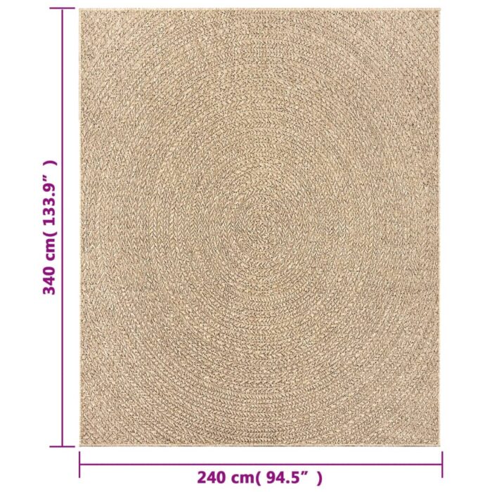 Tapis ZIZUR 240x340 cm aspect de jute intérieur et extérieur – Image 6