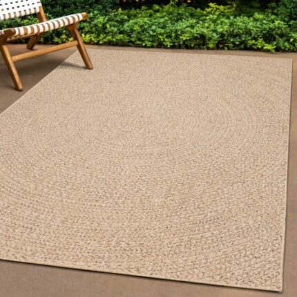Tapis ZIZUR 240x340 cm aspect de jute intérieur et extérieur