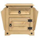 Table de chevet Corona 45x35x47,5 cm bois de pin massif – Image 2