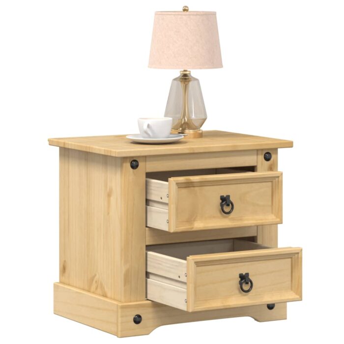 Table de chevet Corona 53x39x50 cm bois de pin massif – Image 1