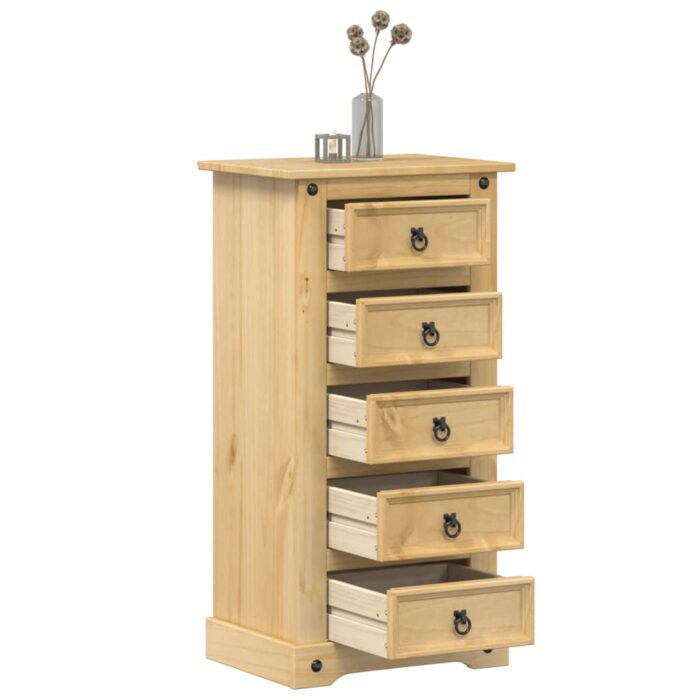 VXL8721012879010_m_en_hd_1.jpg Table de chevet Corona 53x39x103 cm bois de pin massif – Image 1