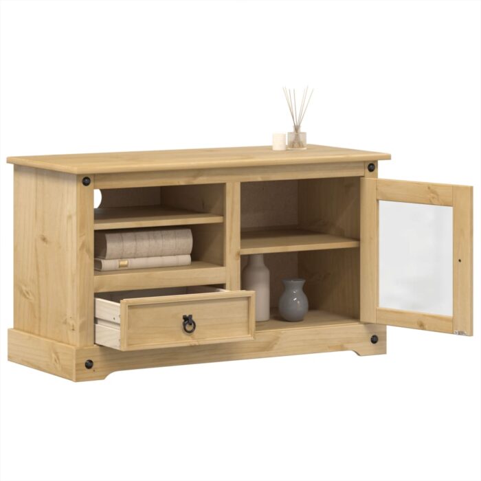 Meuble TV Corona 100x45x58 cm bois de pin massif – Image 1