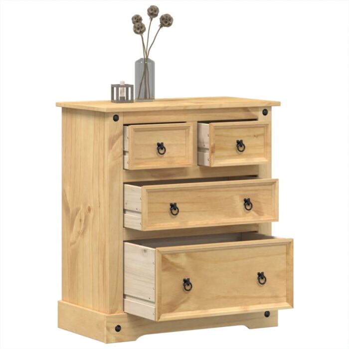 Commode Corona 80x43x91 cm bois massif de pin – Image 1