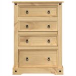 Commode Corona 80x43x114 cm bois massif de pin – Image 2