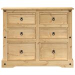 Commode Corona 110x43x91 cm bois massif de pin – Image 2
