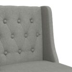 Chaises de bar lot de 2 bois massif d'hévéa et tissu – Image 6