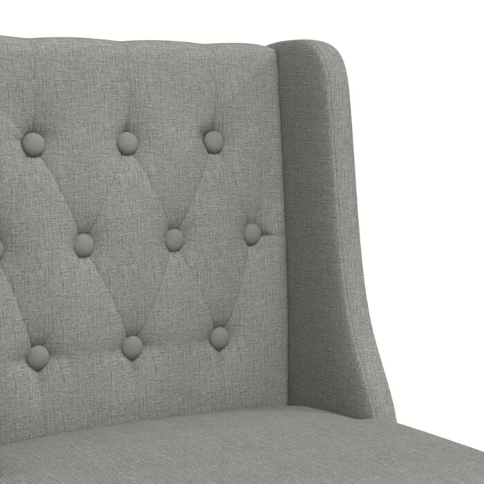 Chaises de bar lot de 2 bois massif d'hévéa et tissu – Image 6