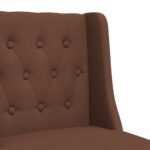 Chaises de bar lot de 2 bois massif d'hévéa et tissu – Image 6