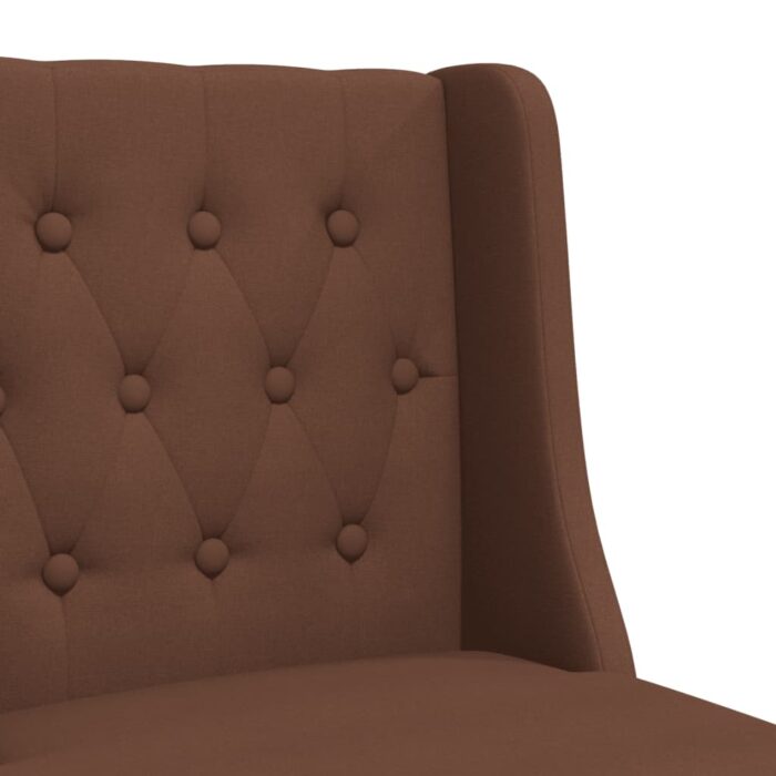 Chaises de bar lot de 2 bois massif d'hévéa et tissu – Image 6