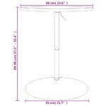 Table de bar blanc 60x60x90cm bois d'ingénierie et acier chromé – Image 8