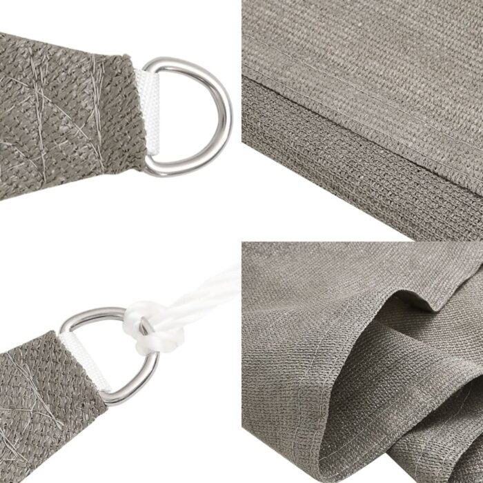 Voile d'ombrage 160 g/m² rectangulaire gris clair 3x4,5 m PEHD – Image 4
