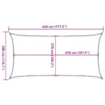 Voile d'ombrage 160 g/m² rectangulaire gris clair 3x4,5 m PEHD – Image 8