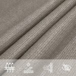 Voile d'ombrage 160 g/m² rectangulaire gris clair 3x5 m PEHD – Image 6